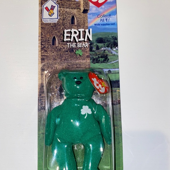 McDonald's Erin, Britannia, Glory, and Maple Ty Beanie Babies Bear is a Complete - Picture 2 of 4